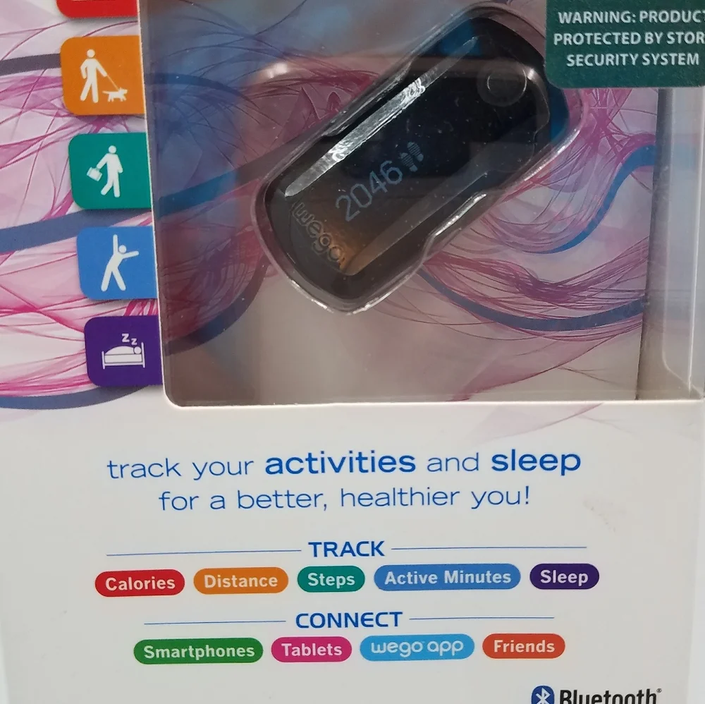WE GO 24 HOUR WIRELESS ACTIVITY AND SLEEP TRACKER CLIP NIB